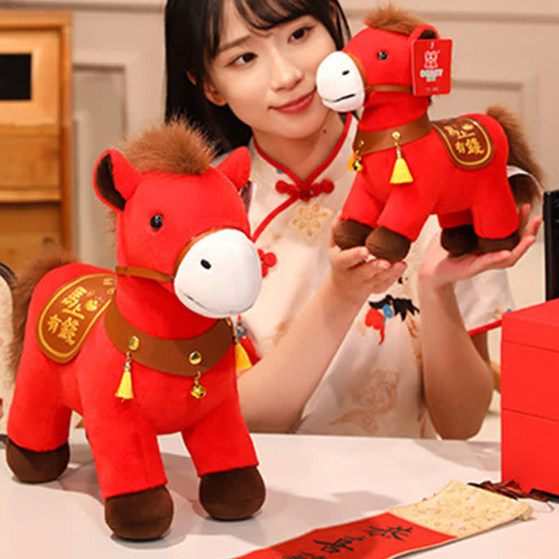 Ownkoti Red Zodiac Horse Decorative Plush Toy  - image 2