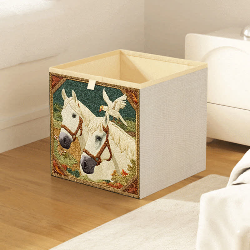 Ownkoti Vintage Horse & Bird Foldable Storage Bag - image 1