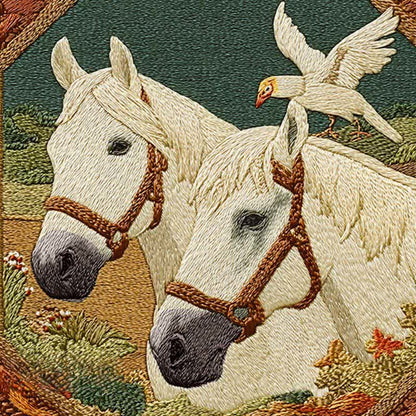 Ownkoti Vintage Horse & Bird Foldable Storage Bag - image 3