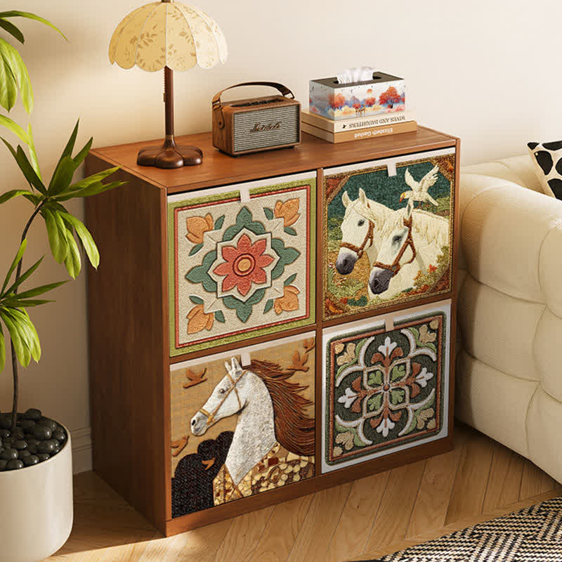 Ownkoti Vintage Horse & Bird Foldable Storage Bag - image 2
