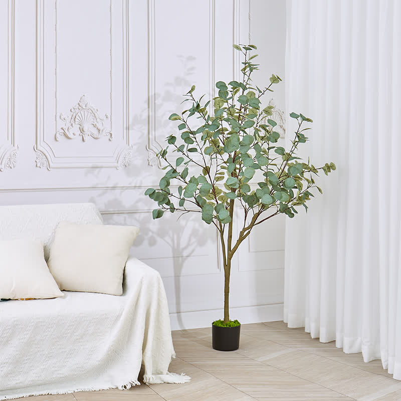 Ownkoti Faux Eucalyptus Tree in Pot with Realistic Leaves - image 6