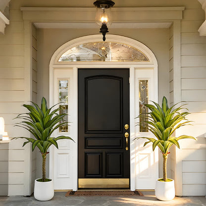 Ownkoti Artificial Dracaena Tree in White Pot for Indoor Outdoor - image 12