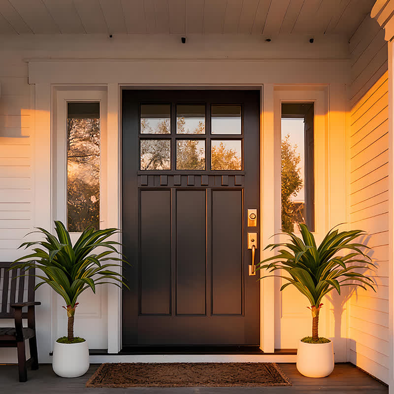 Ownkoti Artificial Dracaena Tree in White Pot for Indoor Outdoor - image 3