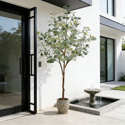 Ownkoti Faux Eucalyptus Tree in Pot with Realistic Leaves - image 3