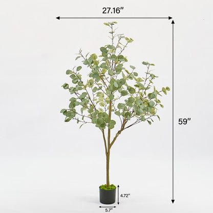 Ownkoti Faux Eucalyptus Tree in Pot with Realistic Leaves - 2PCS - 59"H - image 12