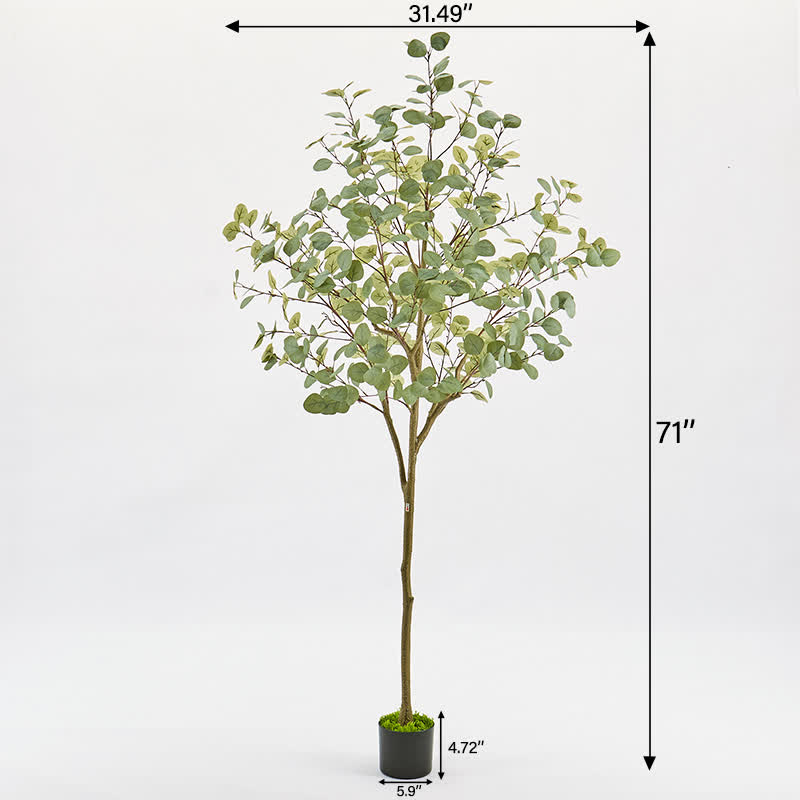 Ownkoti Faux Eucalyptus Tree in Pot with Realistic Leaves - 2PCS - 71"H - image 15