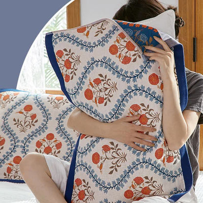 Ownkoti Bluebell Flower Cotton Breathable Pillow Towel (2PCS) - image 1