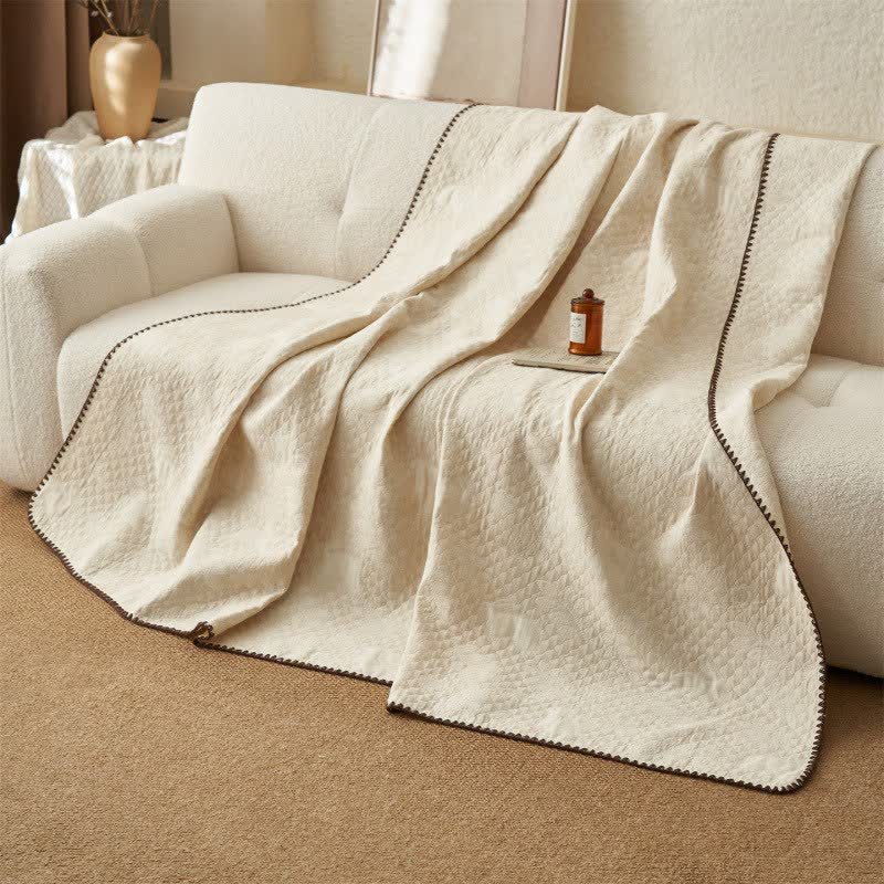 Ownkoti Textured Leaf Cotton Linen Quilt - image 2