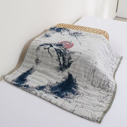 Ownkoti Country Cat & Fruits Cotton Gauze Kitchen Towel - image 3