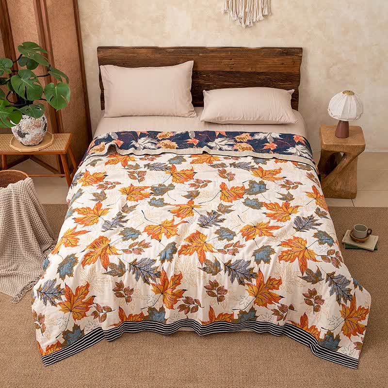 Ownkoti Reversible Maple Leaf Cotton Gauze Blanket - image 3