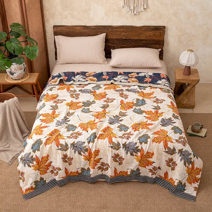 Ownkoti Reversible Maple Leaf Cotton Gauze Blanket - image 3