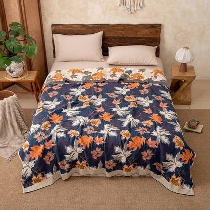 Ownkoti Reversible Maple Leaf Cotton Gauze Blanket - image 4