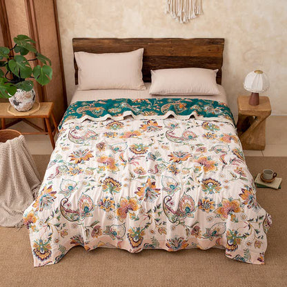 Ownkoti Vintage Ethnic Style Cotton Gauze Blanket - image 3