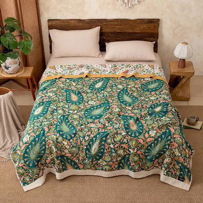 Ownkoti Reversible Paisley & Floral Cotton Gauze Blanket - image 4