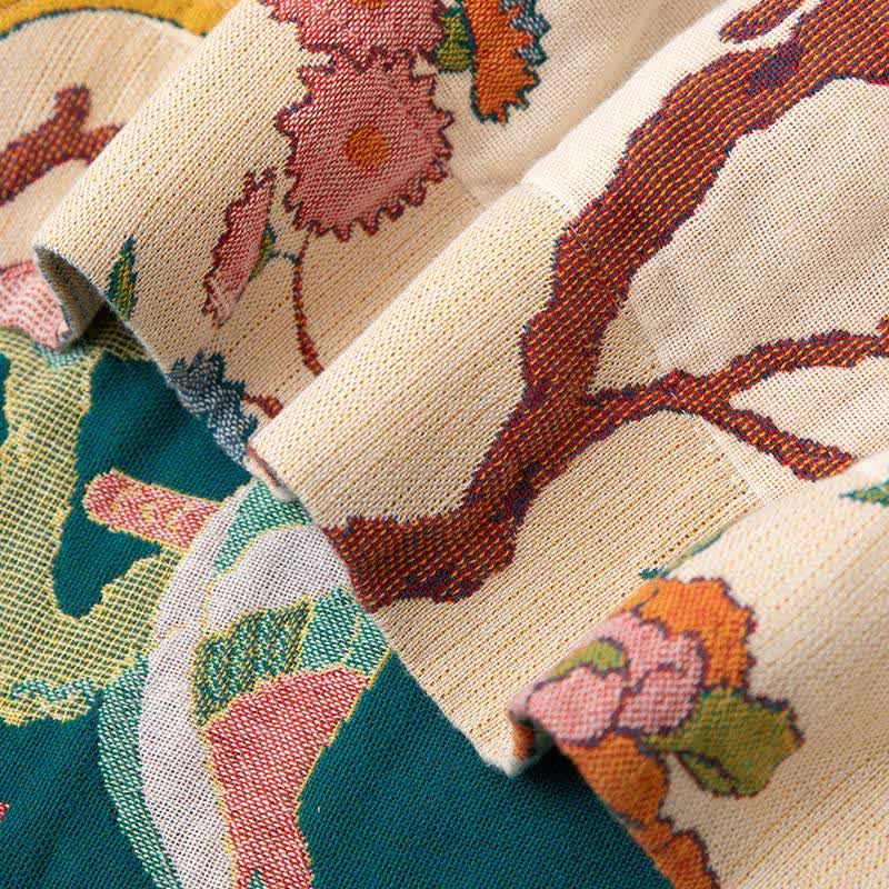 Ownkoti Country Floral Bird Cotton Gauze Blanket - image 5