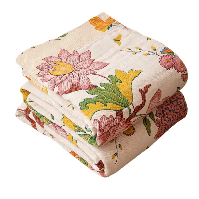 Ownkoti Country Floral Bird Cotton Gauze Blanket - image 6
