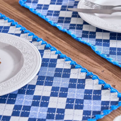 Ownkoti Diamond Check Jacquard Fabric Placemat(4PCS) - image 8