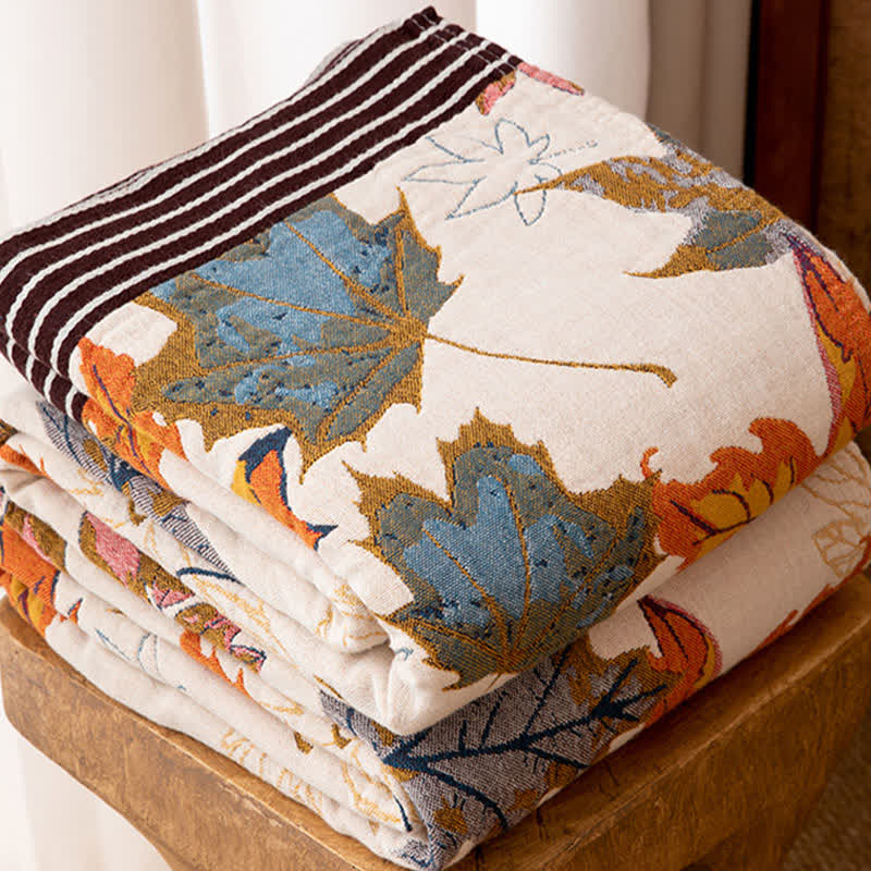 Ownkoti Reversible Maple Leaf Cotton Gauze Blanket - image 2