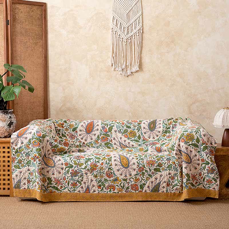 Ownkoti Reversible Paisley & Floral Cotton Gauze Blanket - image 1