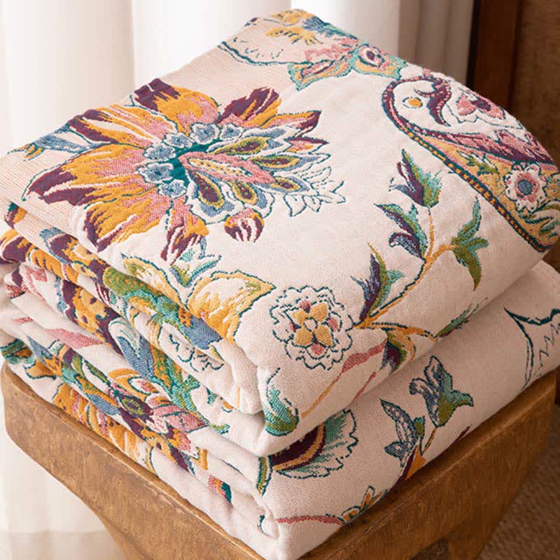 Ownkoti Vintage Ethnic Style Cotton Gauze Blanket - image 2