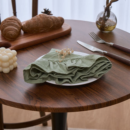 Ownkoti Minimalist Solid Color Ruffled Edge Placemat(4PCS) - image 20