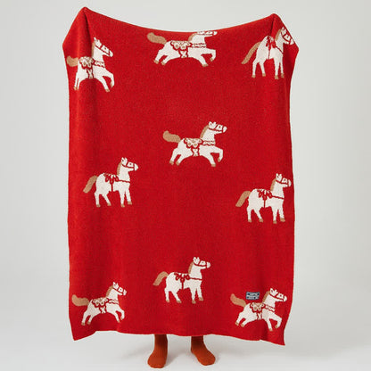 Ownkoti Year of the Horse Fleece Throw Blanket - 51"W x 63"L - image 0