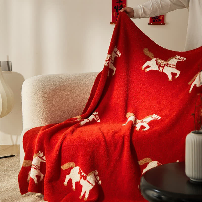 Ownkoti Year of the Horse Fleece Throw Blanket - image 5
