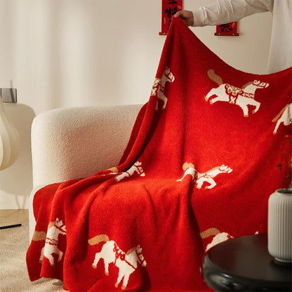 Ownkoti Year of the Horse Fleece Throw Blanket - image 5