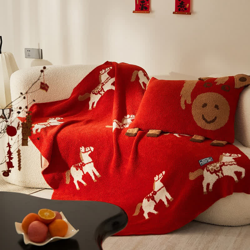 Ownkoti Year of the Horse Fleece Throw Blanket - image 3