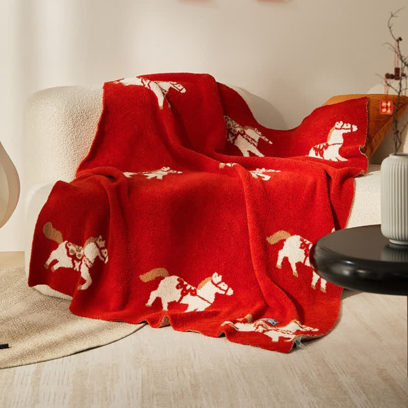 Ownkoti Year of the Horse Fleece Throw Blanket - image 4