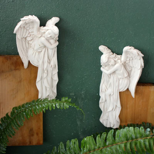 Ownkoti Sleeping Angel Door Frame Corner Decor - Angel Set (Left & Right) - 2PCS - 1.45"W x 3.15"L x 6.30"H - image 0