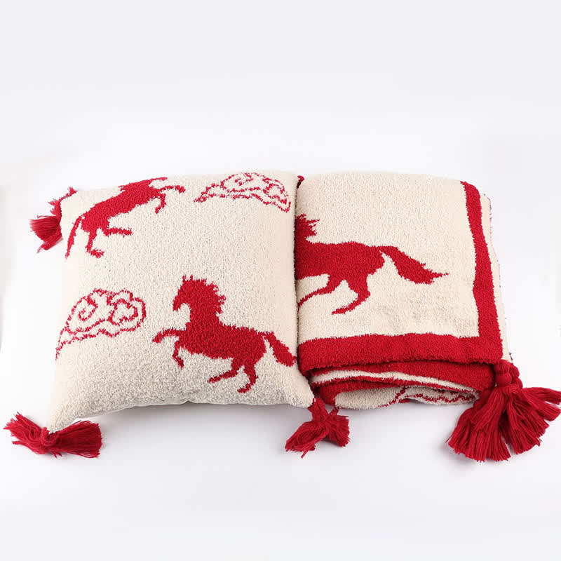 Ownkoti 2026 Year of the Horse Celebration Collection - Blanket with One Pillow - image 3