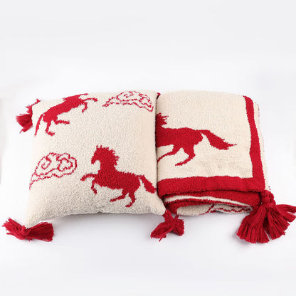 Ownkoti 2026 Year of the Horse Celebration Collection - Blanket with One Pillow - image 3