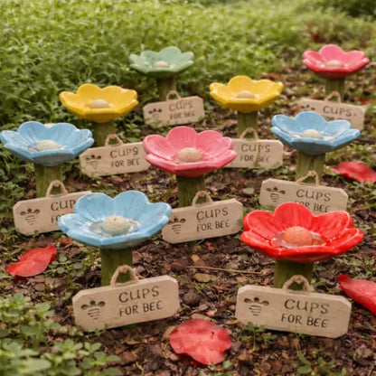 Ownkoti Flower-Shaped Resin Bee Watering Station - image 0