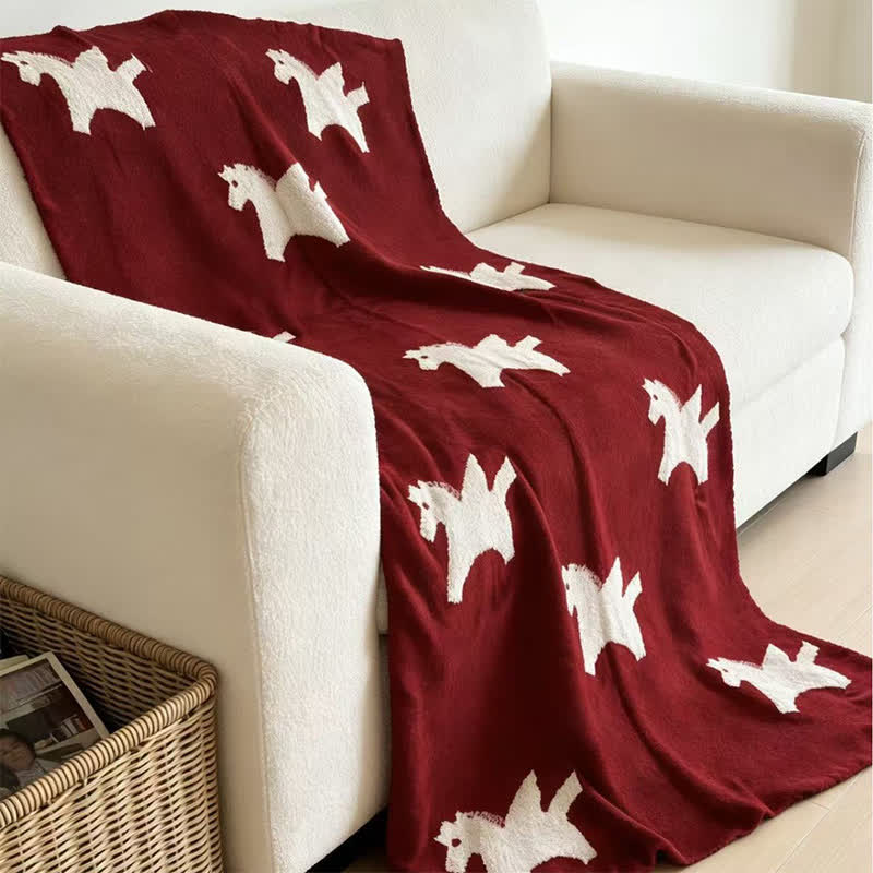 Ownkoti White Pegasus Motif Fleece Blanket - image 5
