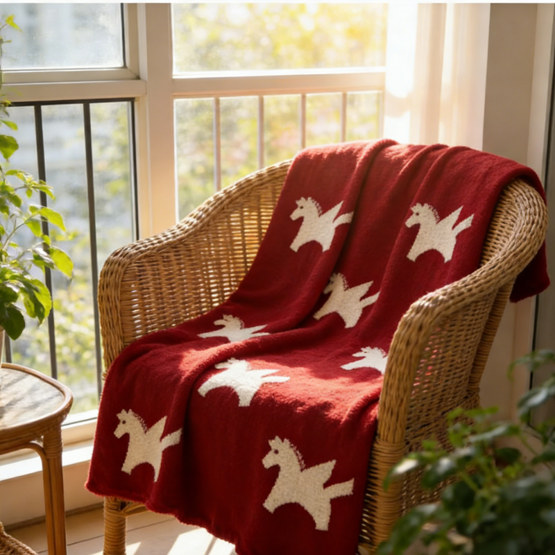 Ownkoti White Pegasus Motif Fleece Blanket - image 2