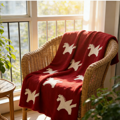 Ownkoti White Pegasus Motif Fleece Blanket - image 2