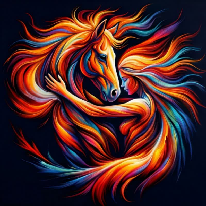 Ownkoti Horse & Goddess Decorative Wall Art - image 1