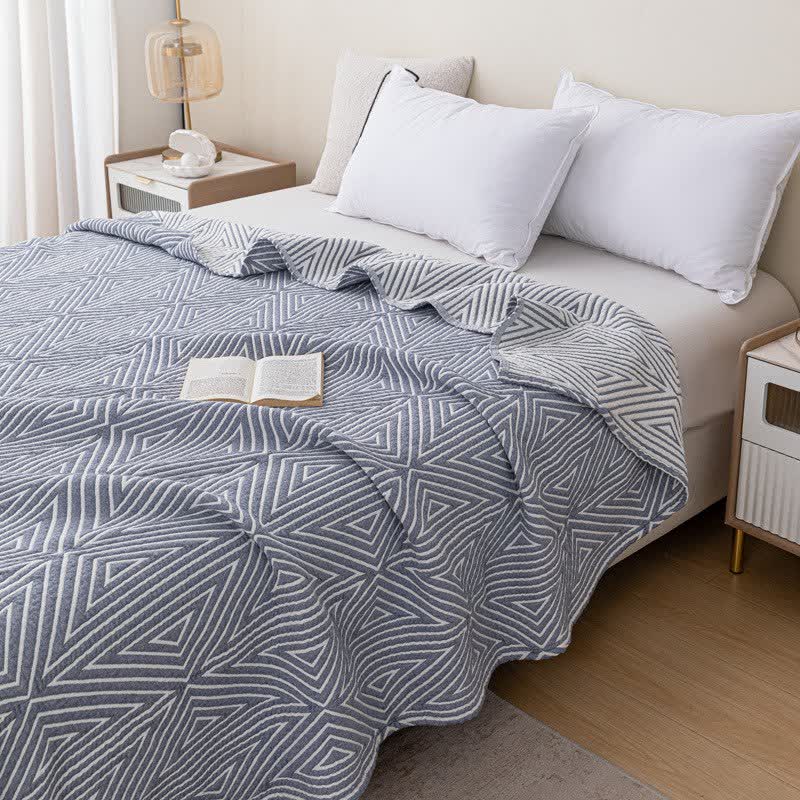 Ownkoti Triangle Pattern Reversible Cotton Gauze Quilt - image 3