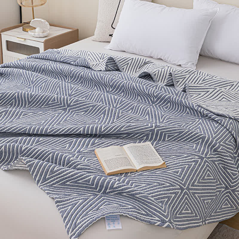 Ownkoti Triangle Pattern Reversible Cotton Gauze Quilt - image 5