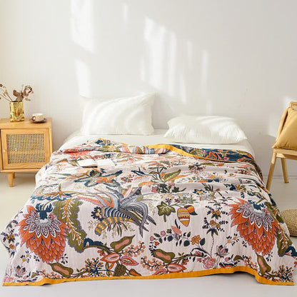 Ownkoti Dreamy Rainforest Cotton Gauze Reversible Quilt - King - image 0