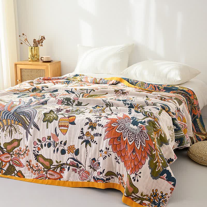 Ownkoti Dreamy Rainforest Cotton Gauze Reversible Quilt - image 1