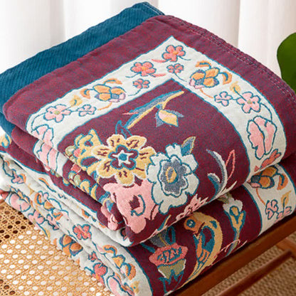 Ownkoti Blue Floral Cotton Gauze Quilt - image 3