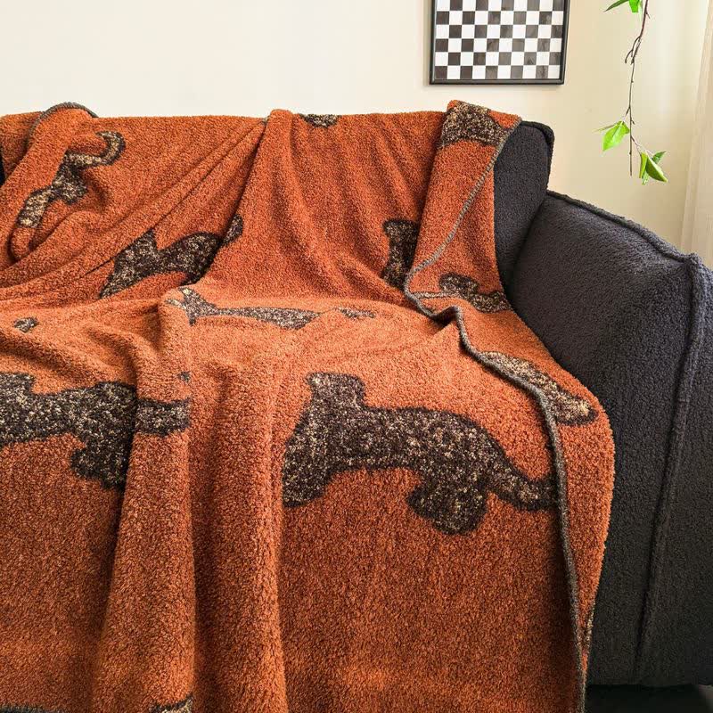 Ownkoti Vintage Leopard Fluffy Throw Blanket - 79"W x 90"L - image 0