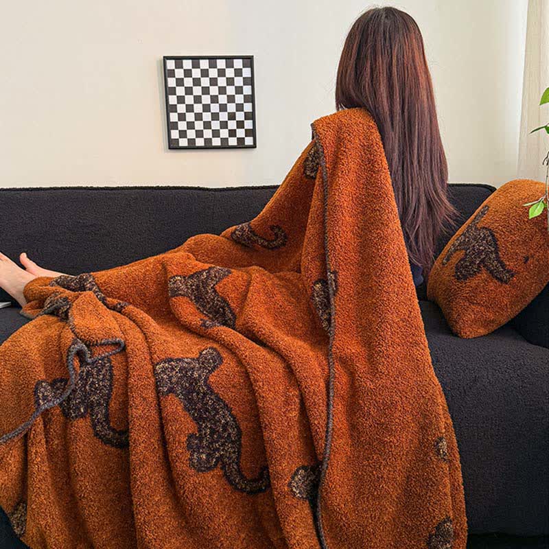 Ownkoti Vintage Leopard Fluffy Throw Blanket - image 6