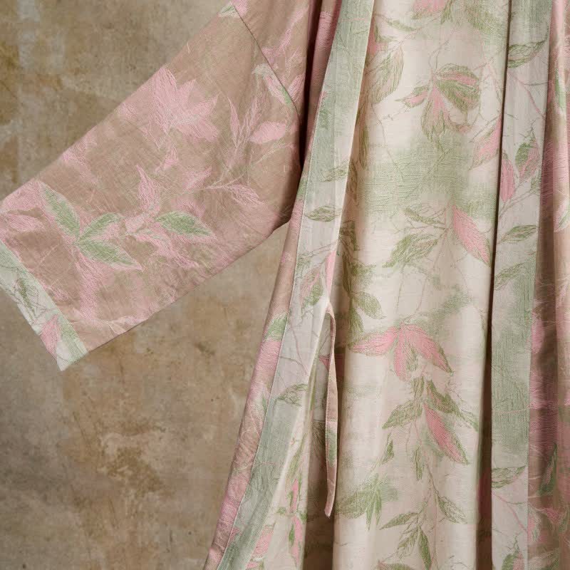 Ownkoti Natural Leaf Cotton Gauze Kimono Robe - image 23