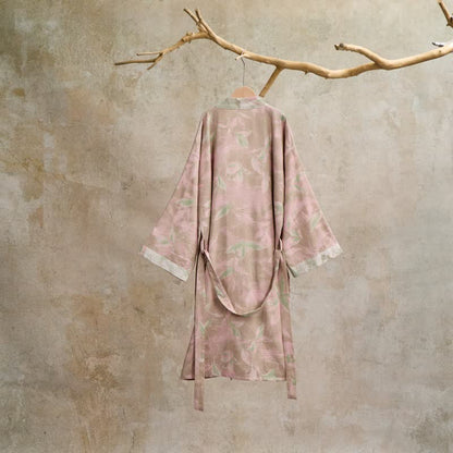 Ownkoti Natural Leaf Cotton Gauze Kimono Robe - image 21