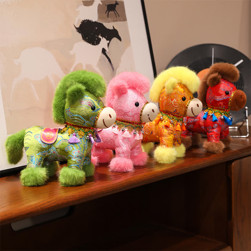 Ownkoti Brocade Chinoiserie Artistic Horse Plushie - image 0