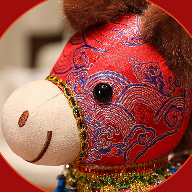 Ownkoti Brocade Chinoiserie Artistic Horse Plushie - image 10