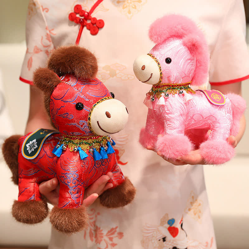 Ownkoti Brocade Chinoiserie Artistic Horse Plushie - image 4